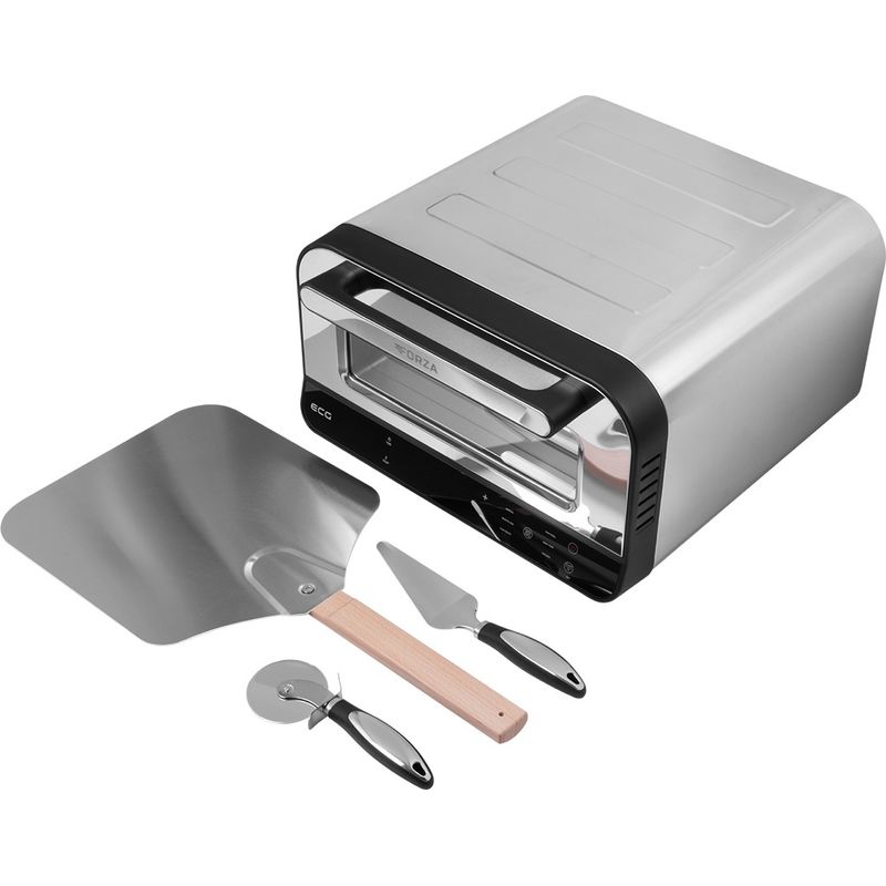 Electronice si Electrocasnice - Aragazuri, cuptoare si hote - Cuptoare - Cuptoare electrice - Cuptor electric pentru Pizza ECG Forza 4500, 1850 W, 450 °C, 45 litri, 5 programe, control digital, negru - Infinity.ro
