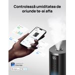 Electronice si Electrocasnice - Climatizare si sisteme de incalzire - Aparate filtrare aer - Umidificatoare - Umidificator aer Dreo DR-HHM010S Smart,4l,250ml/h,3 trepte umidificare, Senzor de Umiditate, Mod Auto,Aromaterapie,Negru - Infinity.ro