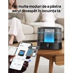 Electronice si Electrocasnice - Climatizare si sisteme de incalzire - Aparate filtrare aer - Umidificatoare - Umidificator aer Dreo DR-HHM010S Smart,4l,250ml/h,3 trepte umidificare, Senzor de Umiditate, Mod Auto,Aromaterapie,Negru - Infinity.ro