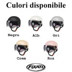Sport si Outdoor - Echipament Sportiv - Accesorii echipament sportiv - Casti de protectie - Casca protectie bicicleta/trotineta electrica, Unisex, cu viziera detasabila, usoara, marime universala 56-62 cm, Crem - Infinity.ro