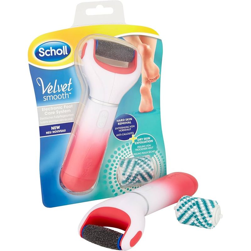 Ingrijire personala si Cosmetice - Manichiura si pedichiura - Pile cosmetice - Pila electrica pentru calcai Scholl Velvet Smooth cu cap rotativ extra dur, cristale de diamant, roz - Infinity.ro