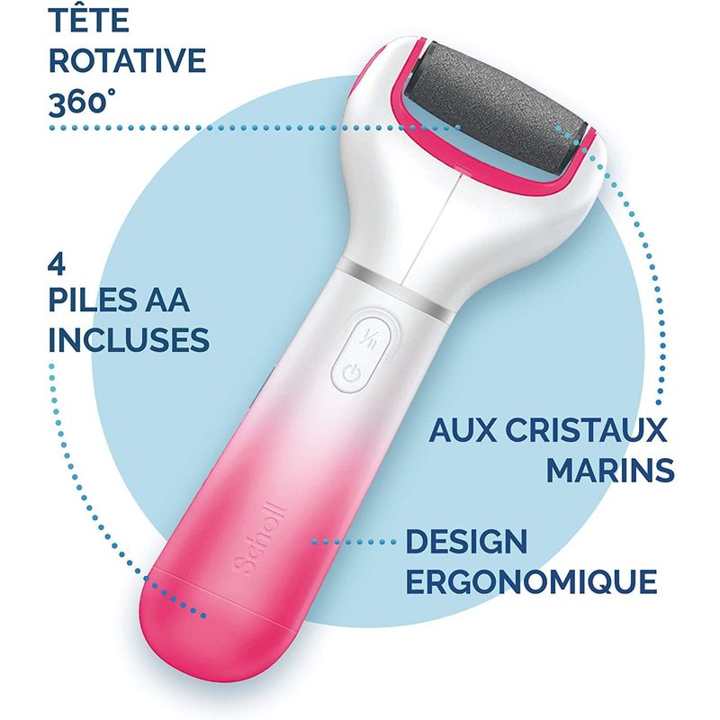 Ingrijire personala si Cosmetice - Manichiura si pedichiura - Pile cosmetice - Pila electrica pentru calcai Scholl Velvet Smooth cu cap rotativ extra dur, cristale de diamant, roz - Infinity.ro