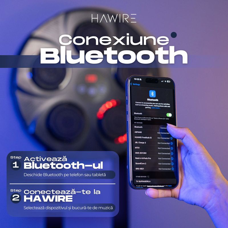 TV, Audio-Video si Foto - Portabile audio - Boxe portabile - Boxa muzicala electronic HAWIRE HJ-003, Conexiune bluetooth, Pentru copii si adulti, Antrenamente de box si fitness - Infinity.ro