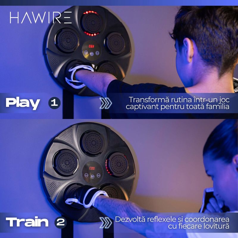 TV, Audio-Video si Foto - Portabile audio - Boxe portabile - Boxa muzicala electronic HAWIRE HJ-003, Conexiune bluetooth, Pentru copii si adulti, Antrenamente de box si fitness - Infinity.ro