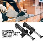 Casa si Gradina - Constructii - Scule de mana si unelte - Accesorii scule de mana - Set 2 suporti HAWIRE GJ42 pentru prindere si aliniere sfoara zidarie - Infinity.ro