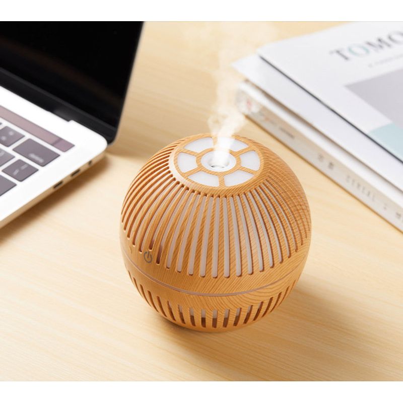 Electronice si Electrocasnice - Climatizare si sisteme de incalzire - Aparate filtrare aer - Umidificatoare - Difuzor aromaterapie Ultrasonic LED HAWIRE, Umidificator de aer, Luminat in 8 culori automat, 400ml, 30-45ml/h, USB - Infinity.ro