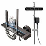 Casa si Gradina - Sanitare - Cazi si cabine de dus - Coloane si seturi de dus - Coloana de dus HAWIRE C-4180, Afisare LED temperatura si timp, 4 Functii curgere apa, Inaltime 125cm, aluminiu, 30x20cm - Infinity.ro