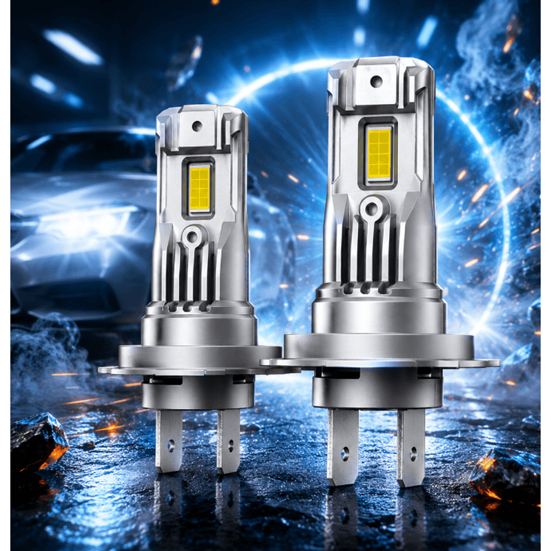 Auto si Moto - Electrice auto - Iluminare si semnalizare - Becuri auto - Set 2 becuri auto LED FQ5 H7 cu ventilator 12V putere 180W culoare 6000K 2 SMD 10000LM/bec - Infinity.ro