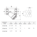 Casa si Gradina - Sanitare - Instalatii hidro - Fitinguri - Filtru Y Giacomini R74AY106, filet interior G 1 1/4", alama, inspectabil, 30 bar, 500 microni, pentru sisteme HVAC - Infinity.ro