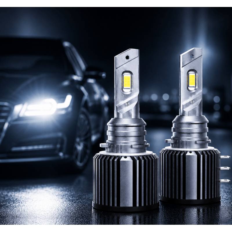 Auto si Moto - Electrice auto - Iluminare si semnalizare - Becuri auto - Set 2 becuri LED H15 Canbus 120W 12000LM fara eroare lumina alb rece - Infinity.ro