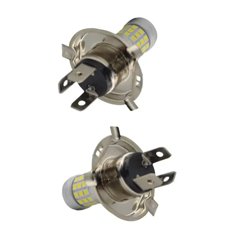 Auto si Moto - Electrice auto - Iluminare si semnalizare - Becuri auto - Set 2 becuri auto H4 cu 42 LED SMD 120W 6000k 12/80V doua faze lupa - Infinity.ro
