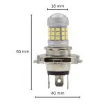 Auto si Moto - Electrice auto - Iluminare si semnalizare - Becuri auto - Set 2 becuri auto H4 cu 42 LED SMD 120W 6000k 12/80V doua faze lupa - Infinity.ro