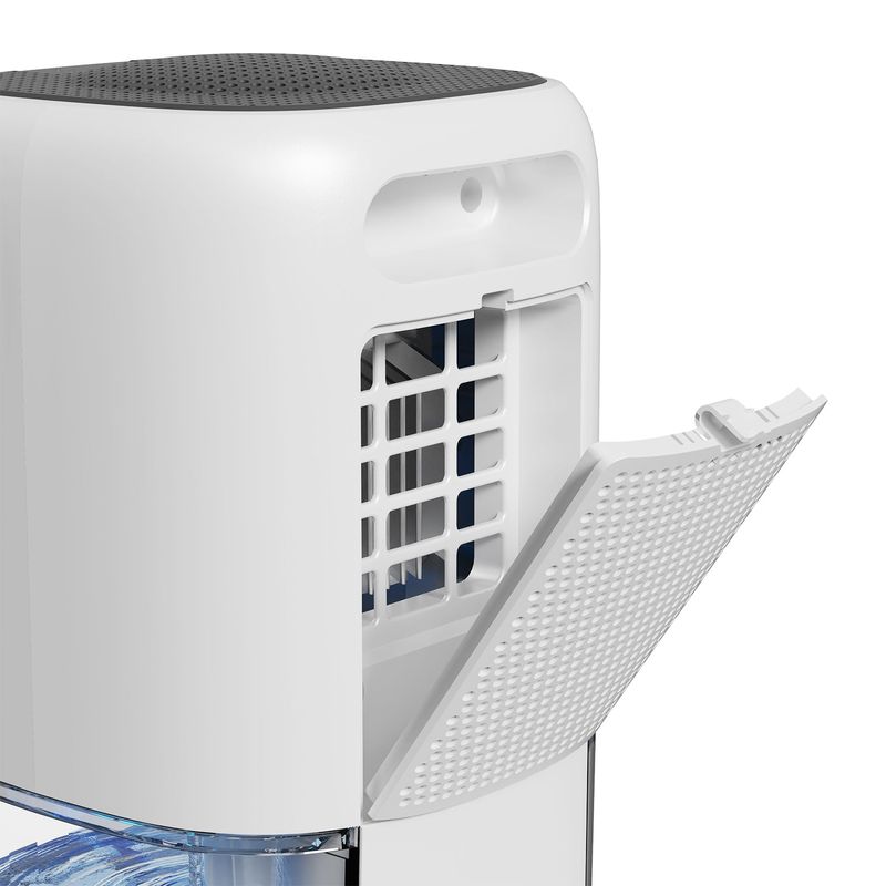Electronice si Electrocasnice - Climatizare si sisteme de incalzire - Aparate filtrare aer - Dezumidificatoare - Dezumidificator aer Evoair HUMIX300, 300ml/24h, Silentios, Lumina Ambientala in 7 culori, Rezervor 1l, Alb - Infinity.ro