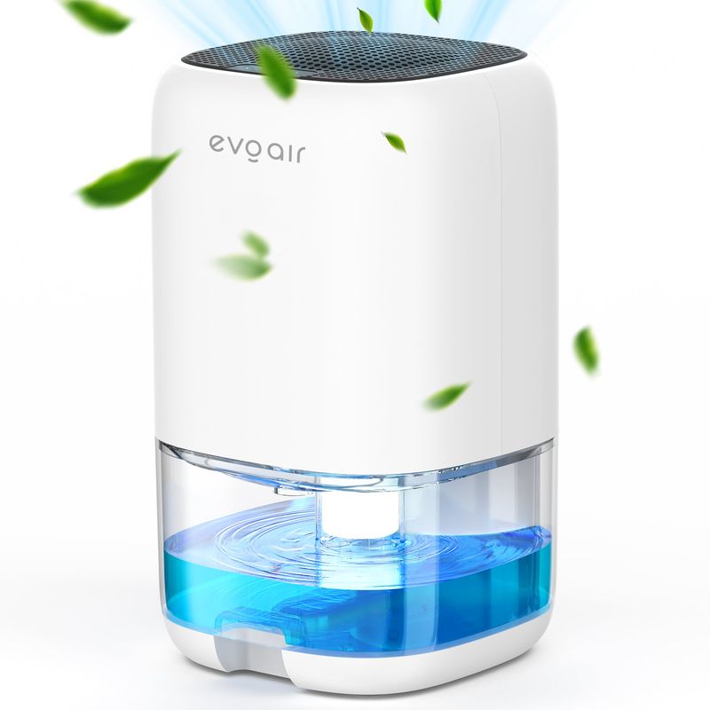 Electronice si Electrocasnice - Climatizare si sisteme de incalzire - Aparate filtrare aer - Dezumidificatoare - Dezumidificator aer Evoair HUMIX300, 300ml/24h, Silentios, Lumina Ambientala in 7 culori, Rezervor 1l, Alb - Infinity.ro