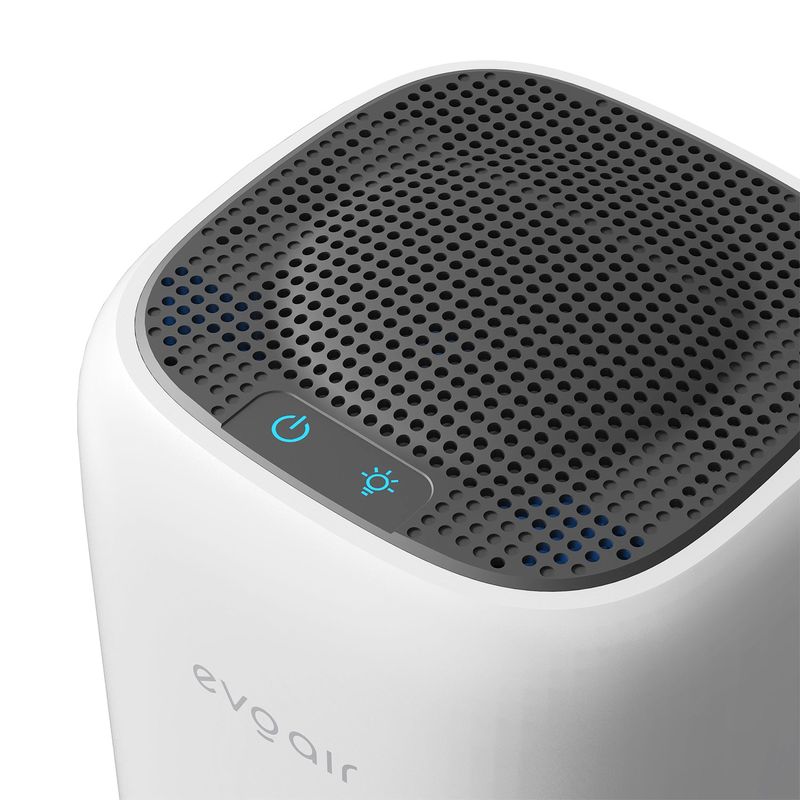 Electronice si Electrocasnice - Climatizare si sisteme de incalzire - Aparate filtrare aer - Dezumidificatoare - Dezumidificator aer Evoair HUMIX300, 300ml/24h, Silentios, Lumina Ambientala in 7 culori, Rezervor 1l, Alb - Infinity.ro