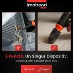 Casa si Gradina - Gradinarit si plante - Utilaje gradina - Aspiratoare, suflante si tocatoare - Suflanta Aer Portabila IMA Trend Blower, Aspirator, Turbo Fan, 140000 RPM, 4 Trepte, 5000mAh, USB-C, Portocaliu - Infinity.ro