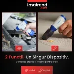 Casa si Gradina - Gradinarit si plante - Utilaje gradina - Aspiratoare, suflante si tocatoare - Suflanta Aer Portabila IMA Trend Blower, Aspirator, Turbo Fan, 140000 RPM, 4 Trepte, 5000mAh, USB-C, Albastru - Infinity.ro
