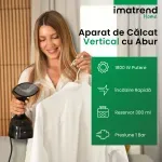 Electronice si Electrocasnice - Ingrijirea tesaturilor - Aparate de calcat cu aburi - Aparat de Calcat Vertical Portabil cu Aburi IMA Trend 1800W, Rezervor 300ml, Incalzire Rapida 30s - Infinity.ro