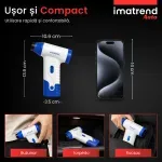 Casa si Gradina - Gradinarit si plante - Utilaje gradina - Aspiratoare, suflante si tocatoare - Suflanta Aer Portabila IMA Trend Blower, Aspirator, Turbo Fan, 140000 RPM, 4 Trepte, 5000mAh, USB-C, Albastru - Infinity.ro