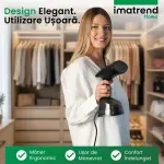 Electronice si Electrocasnice - Ingrijirea tesaturilor - Aparate de calcat cu aburi - Aparat de Calcat Vertical Portabil cu Aburi IMA Trend 1800W, Rezervor 300ml, Incalzire Rapida 30s - Infinity.ro