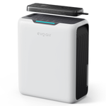 Electronice si Electrocasnice - Climatizare si sisteme de incalzire - Aparate filtrare aer - Dezumidificatoare - Dezumidificator aer Evoair HUMIXDUO, 500ml/24h, Lumina Ambientala, Rezerva cu Silicagel, Timer 48h, Rezervor 2.5l, Alb - Infinity.ro