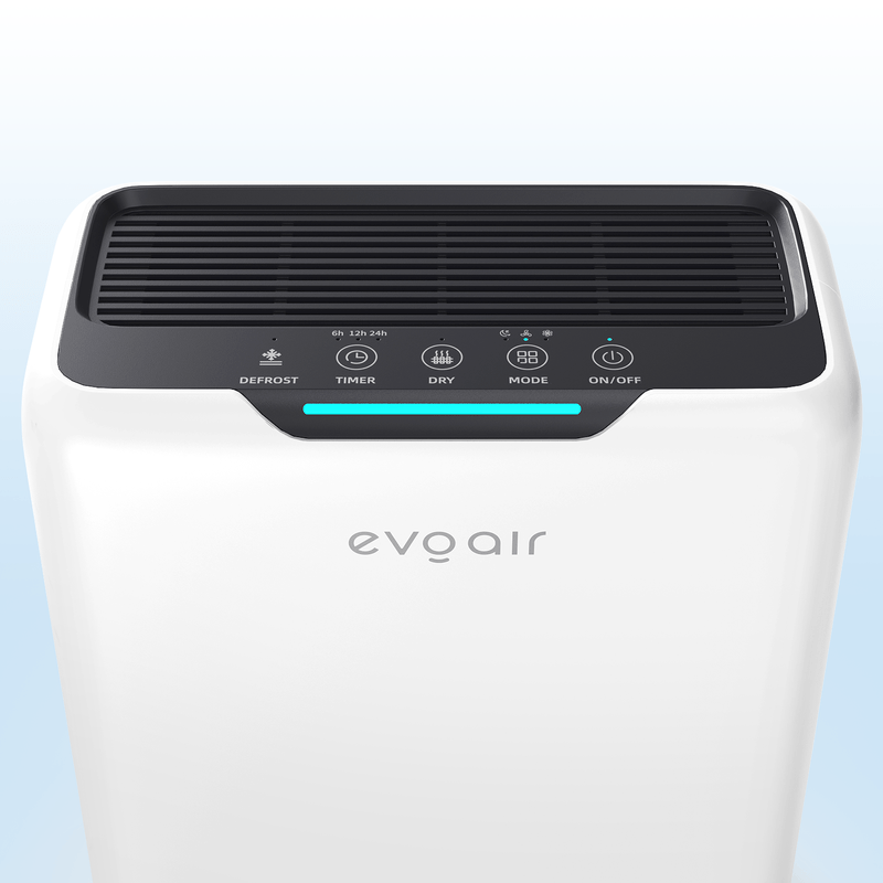 Electronice si Electrocasnice - Climatizare si sisteme de incalzire - Aparate filtrare aer - Dezumidificatoare - Dezumidificator aer Evoair HUMIXDUO, 500ml/24h, Lumina Ambientala, Rezerva cu Silicagel, Timer 48h, Rezervor 2.5l, Alb - Infinity.ro