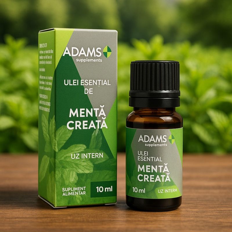 Ingrijire personala si Cosmetice - Sanatate si wellness - Suplimente alimentare - Alte suplimente alimentare - Ulei esential de Menta Creata, uz intern, 10ml, Adams Supplements - Infinity.ro