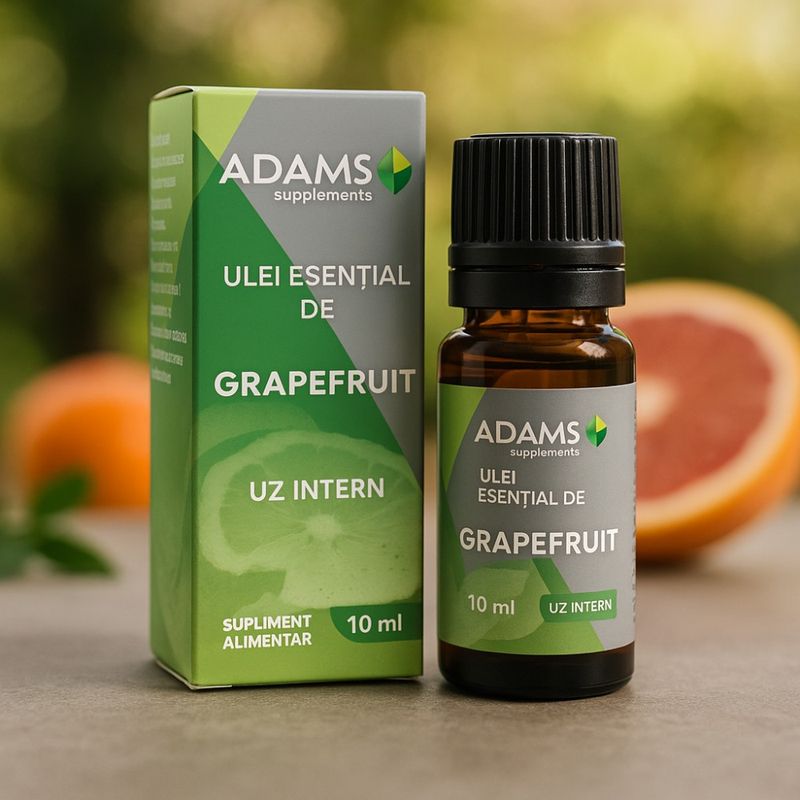 Ingrijire personala si Cosmetice - Sanatate si wellness - Suplimente alimentare - Alte suplimente alimentare - Ulei esential de Grapefruit, uz intern, 10ml, Adams Supplements - Infinity.ro