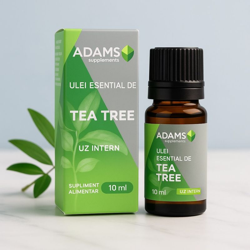 Ingrijire personala si Cosmetice - Sanatate si wellness - Suplimente alimentare - Alte suplimente alimentare - Ulei esential de Tea Tree, uz intern, 10ml, Adams Supplements - Infinity.ro