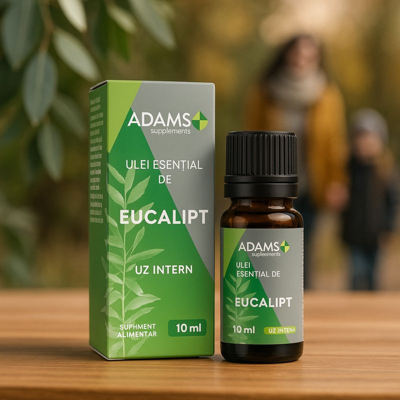 Ingrijire personala si Cosmetice - Sanatate si wellness - Suplimente alimentare - Alte suplimente alimentare - Ulei esential de Eucalipt, uz intern, 10ml, Adams Supplements - Infinity.ro