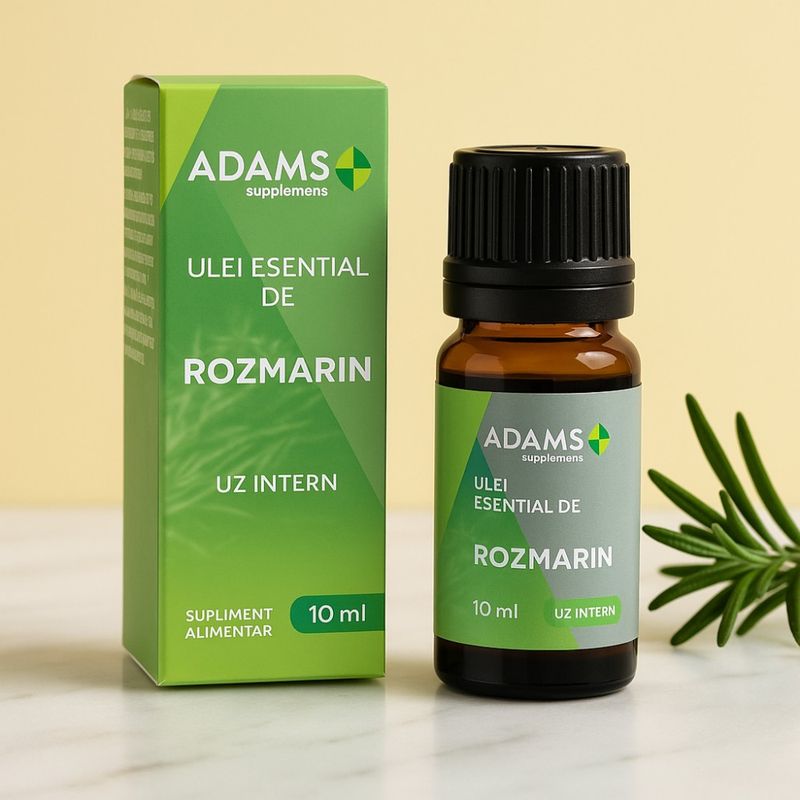 Ingrijire personala si Cosmetice - Sanatate si wellness - Suplimente alimentare - Alte suplimente alimentare - Ulei esential de Rozmarin, uz intern, 10ml, Adams Supplements - Infinity.ro