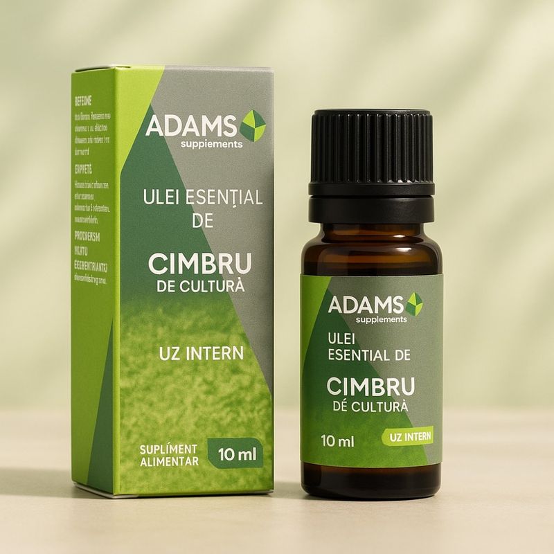 Ingrijire personala si Cosmetice - Sanatate si wellness - Suplimente alimentare - Alte suplimente alimentare - Ulei esential de Cimbru, uz intern, 10ml, Adams Supplements - Infinity.ro