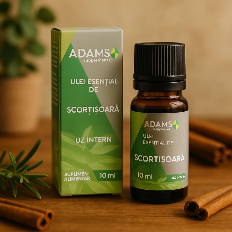 Ingrijire personala si Cosmetice - Sanatate si wellness - Suplimente alimentare - Alte suplimente alimentare - Ulei esential de Scortisoara, uz intern, 10ml, Adams Supplements - Infinity.ro