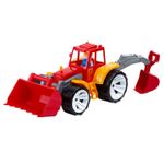Jucarii, Copii si Bebe - Jucarii si jocuri - Vehicule si jucarii cu telecomanda - Masinute - Tractor BAMS 2 CU 2 cupe rosu portocaliu - Infinity.ro