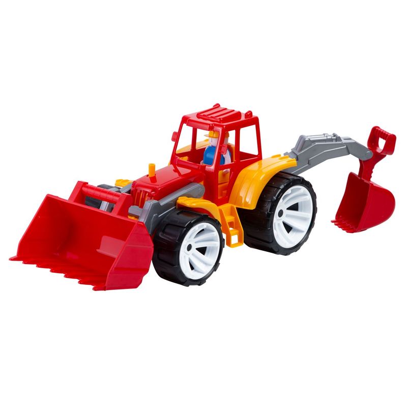 Jucarii, Copii si Bebe - Jucarii si jocuri - Vehicule si jucarii cu telecomanda - Masinute - Tractor BAMS 2 CU 2 cupe rosu portocaliu - Infinity.ro