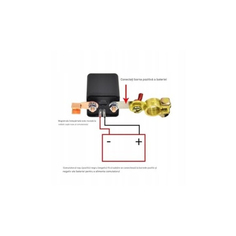 Auto si Moto - Electrice auto - Baterii auto - Comutator Deconectare Baterie Auto Cu Telecomanda 12v 200A Antifurt - Infinity.ro