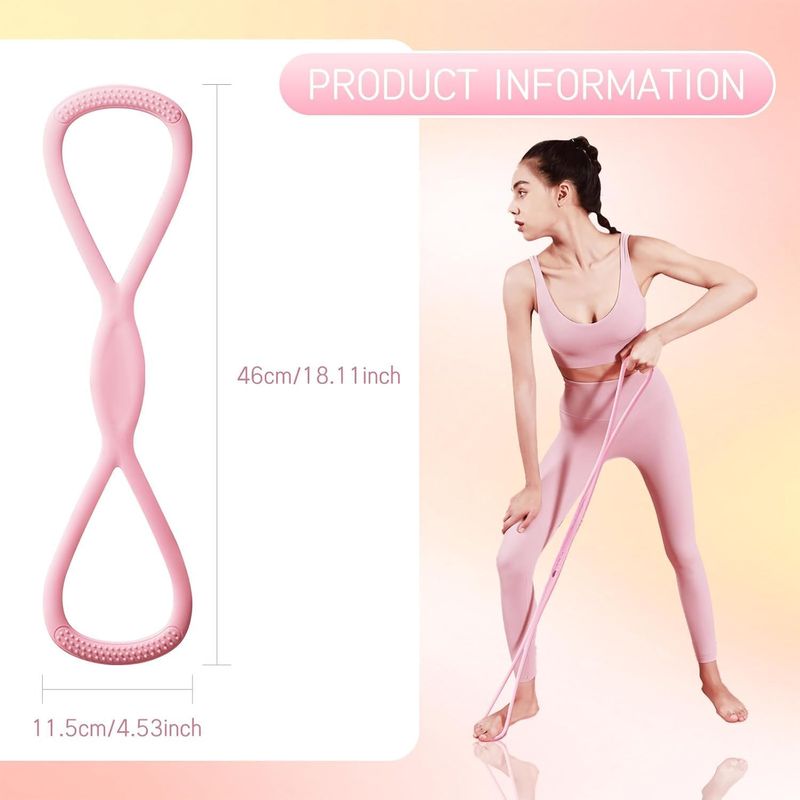 Sport si Outdoor - Fitness - Accesorii fitness - Benzi elastice fitness - Benzi de rezistenta pentru antrenament de forta, banda de fitness in forma de 8, set  2 bucati - Infinity.ro