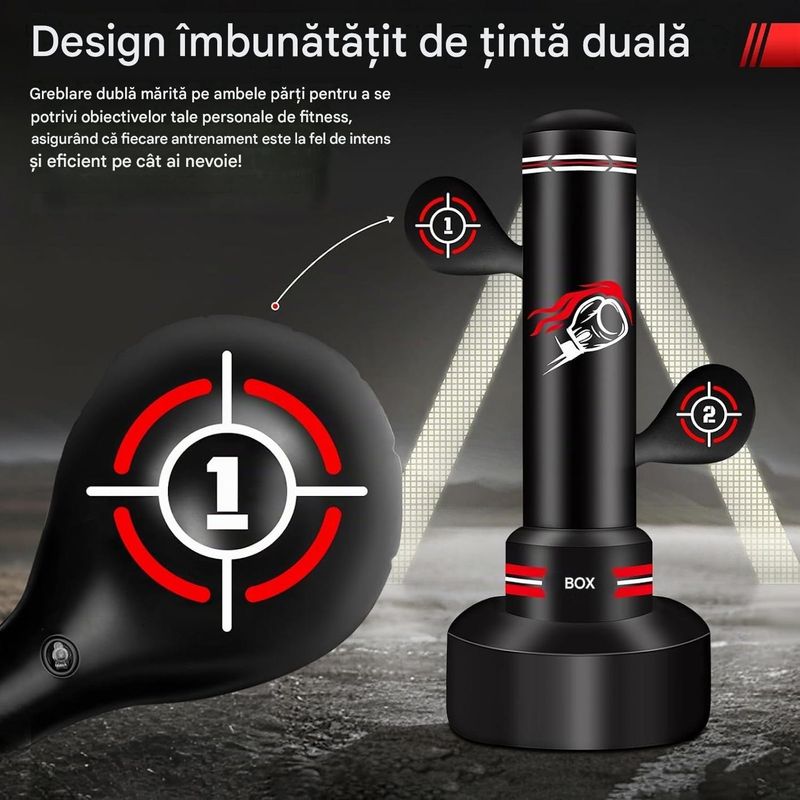 Sport si Outdoor - Sporturi de contact - Saci de box si accesorii - Set sac de box neumplut cu manusi, coarda sarit, pompa - Infinity.ro