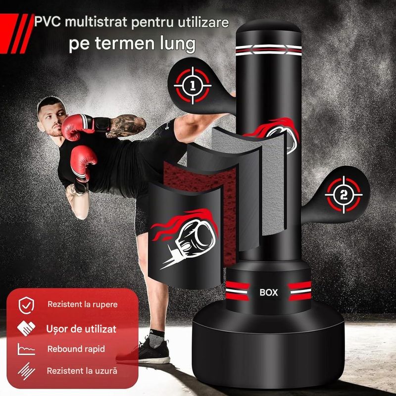 Sport si Outdoor - Sporturi de contact - Saci de box si accesorii - Set sac de box neumplut cu manusi, coarda sarit, pompa - Infinity.ro