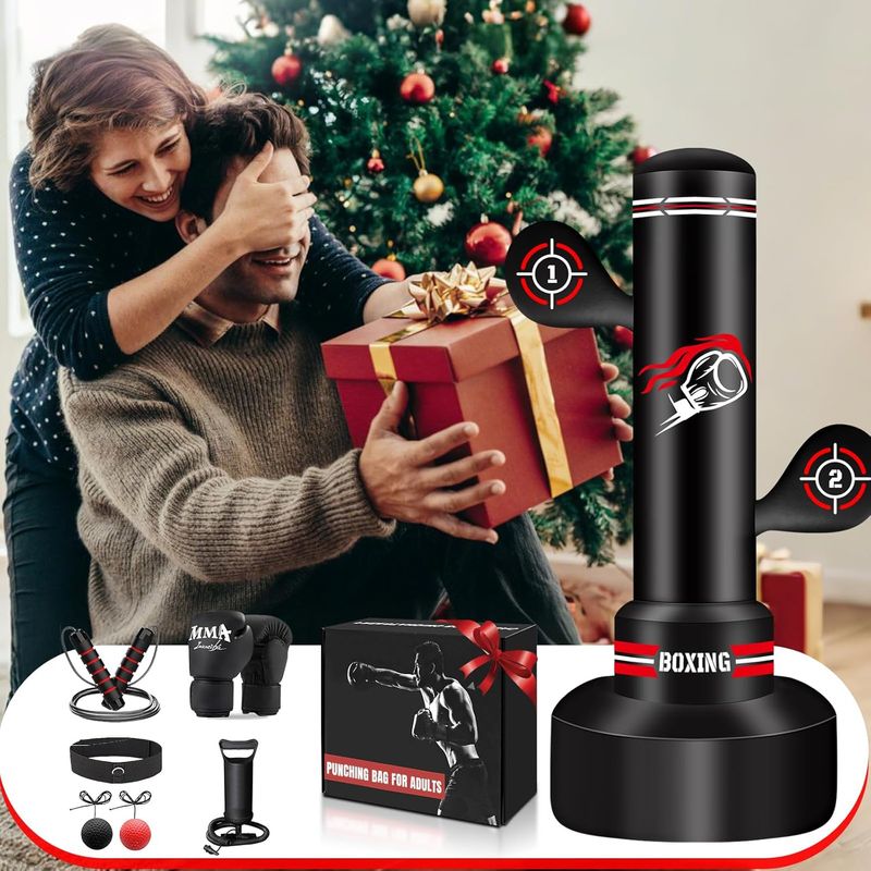 Sport si Outdoor - Sporturi de contact - Saci de box si accesorii - Set sac de box neumplut cu manusi, coarda sarit, pompa - Infinity.ro