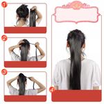 Fashion, accesorii si bijuterii - Femei - Accesorii femei - Accesorii pentru par femei - Extensie par drept cu accesorii prindere 70 CM - Infinity.ro