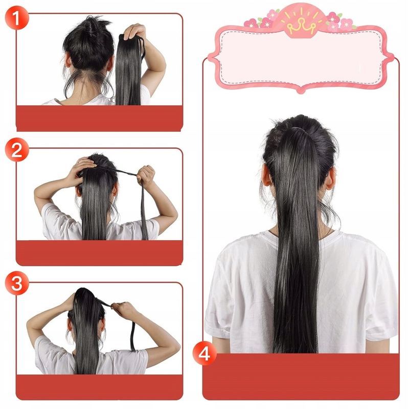 Fashion, accesorii si bijuterii - Femei - Accesorii femei - Accesorii pentru par femei - Extensie par drept cu accesorii prindere 70 CM - Infinity.ro