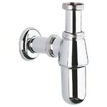 Casa si Gradina - Sanitare - Lavoar baie si accesorii - Accesorii baterii sanitare - Sifon lavoar Grohe 28920000, 245 mm, 66 mm, 1 1/4 conexiune lavoar, 32 diametru, 32 mm conexiune perete, Crom - Infinity.ro