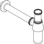 Casa si Gradina - Sanitare - Lavoar baie si accesorii - Accesorii baterii sanitare - Sifon lavoar Grohe 28920000, 245 mm, 66 mm, 1 1/4 conexiune lavoar, 32 diametru, 32 mm conexiune perete, Crom - Infinity.ro