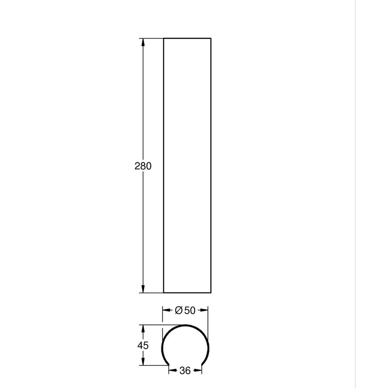 Casa si Gradina - Sanitare - Lavoar baie si accesorii - Accesorii baterii sanitare - Ornament sifon lavoar Grohe 1010080000, 280 mm, 45 mm, 50 diametru, universal, sub lavoar, alama, abs, Crom - Infinity.ro