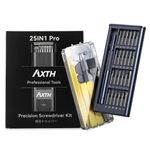 Casa si Gradina - Constructii - Scule de mana si unelte - Surubelnite - Set Surubelnite Precizie Magnetice AXTH 25 in 1PRO, Biti Otel S2 Duritate HRC65+, 24 Biti, Negru - Infinity.ro