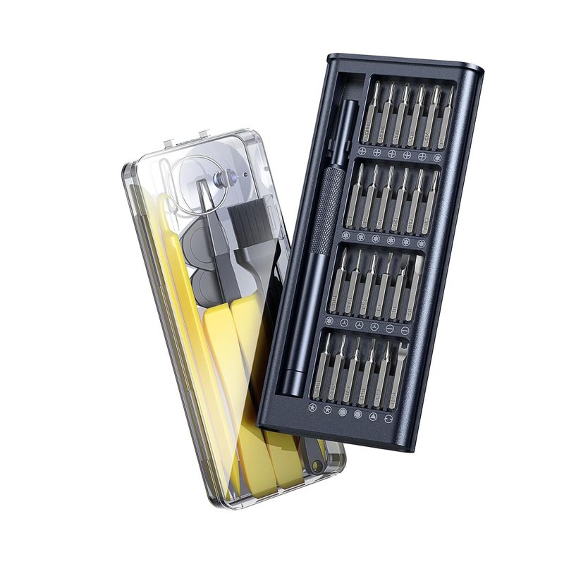 Casa si Gradina - Constructii - Scule de mana si unelte - Surubelnite - Set Surubelnite Precizie Magnetice AXTH 25 in 1PRO, Biti Otel S2 Duritate HRC65+, 24 Biti, Negru - Infinity.ro