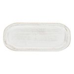 Casa si Gradina - Decoratiuni - Obiecte decorative - Accesorii decorative - Platou Decorativ din Lemn Oval, Dots Reliefate, Auriu Brushed, 35x15cm - Infinity.ro