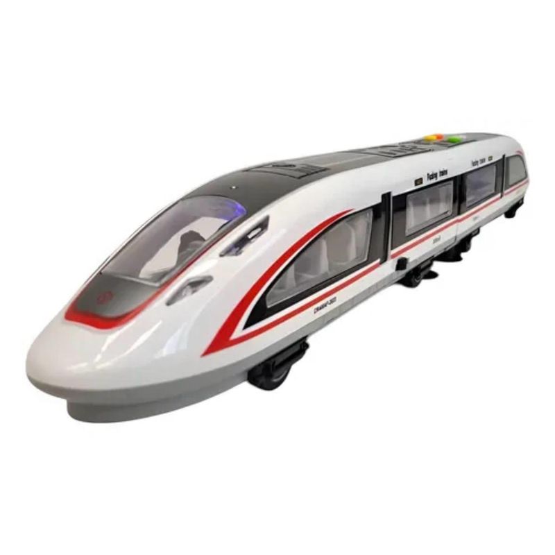 Jucarii, Copii si Bebe - Jucarii si jocuri - Vehicule si jucarii cu telecomanda - Trenulete de jucarie - Tren De Mare Viteza City Service Car, Lumini Si Sunete, Baterii Incluse, 38-39 X 5 Cm - Infinity.ro