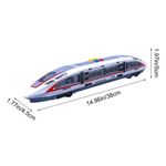 Jucarii, Copii si Bebe - Jucarii si jocuri - Vehicule si jucarii cu telecomanda - Trenulete de jucarie - Tren De Mare Viteza City Service Car, Lumini Si Sunete, Baterii Incluse, 38-39 X 5 Cm - Infinity.ro